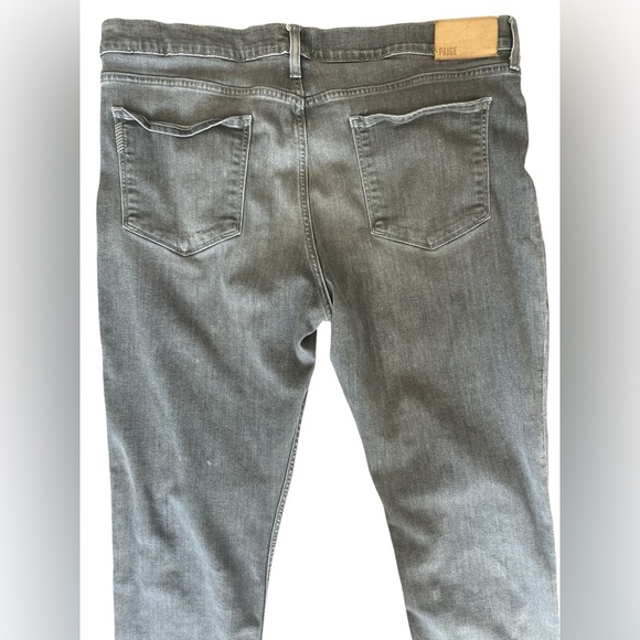 Men's Paige Lennox Slim Fit Straight Leg Jeans Waist 38 Gray - Picture 4 of 5